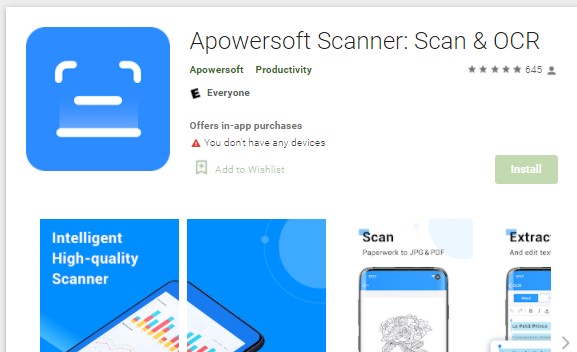 apowersoft scanner