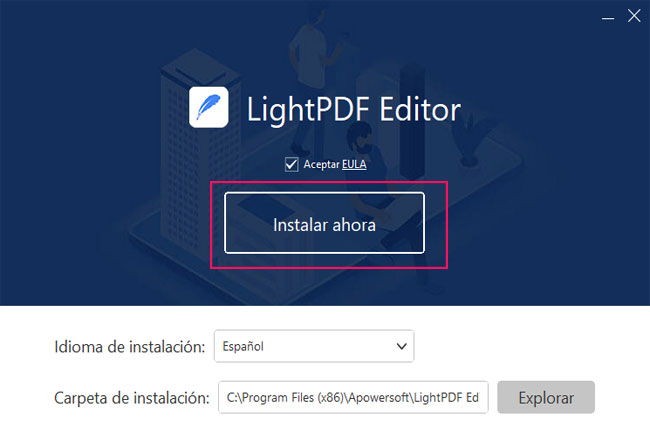instalar lightpdf