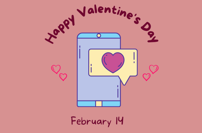 Valentines card SMS