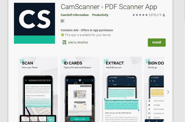  Camscanner Scan PDF