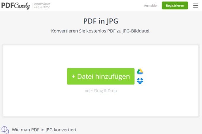 PDFCandy PDF in JPG