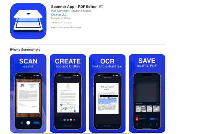 Scanner App Scan PDF