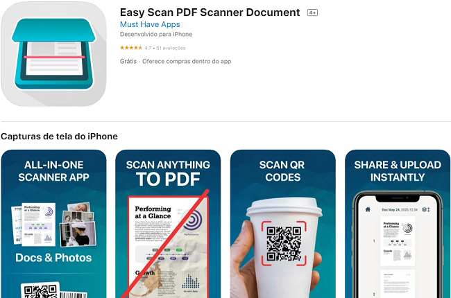 easy scan aplicativos de scanner de pdf para celular