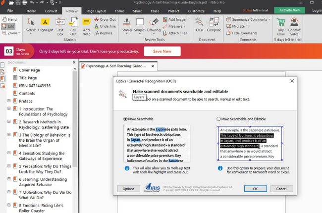 éditer PDF scanné avec Nitro PDF