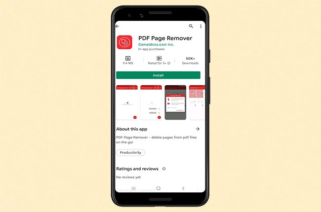 PDF page remover application