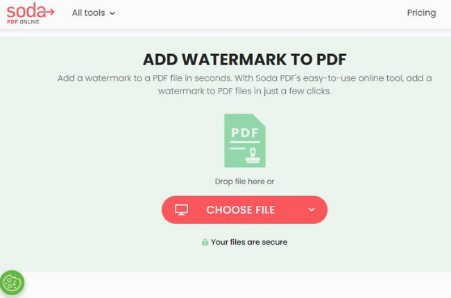 SodaPDF add Watermark PDF
