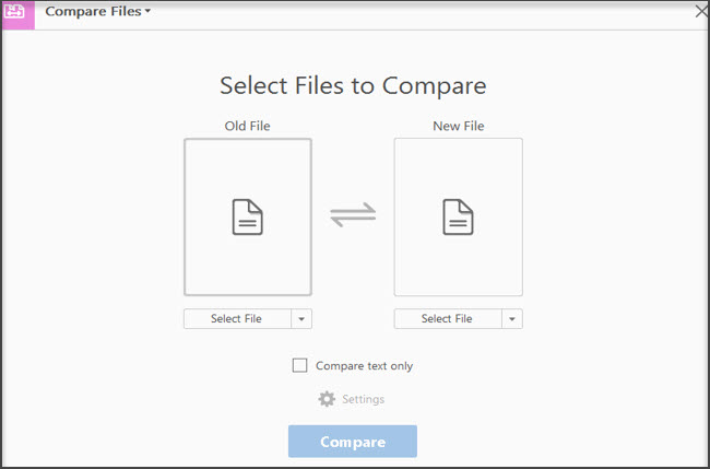 Adobe Compare two PDF files