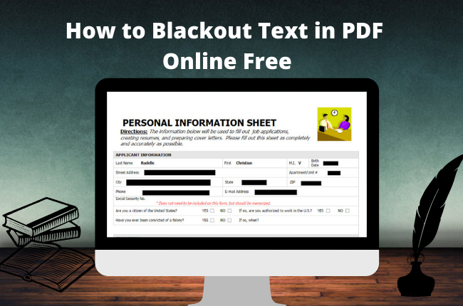 Blackout Text in PDF