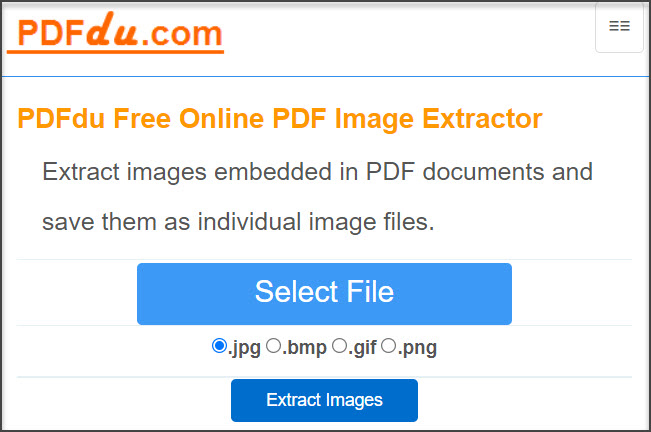 PDFdu.com Extract Picture from PDF