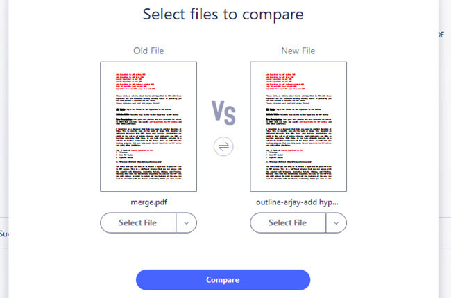 pdfelement compare pdf documents