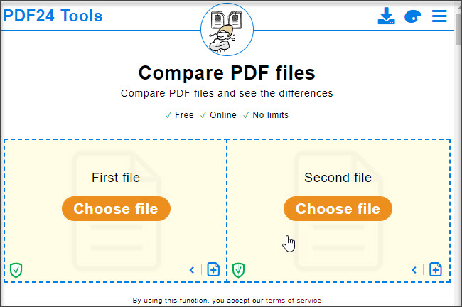PDF24 Tools Compare PDFs