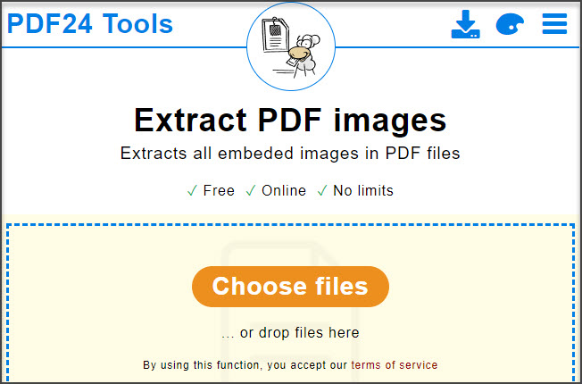 PDF24Tool Extract PDF