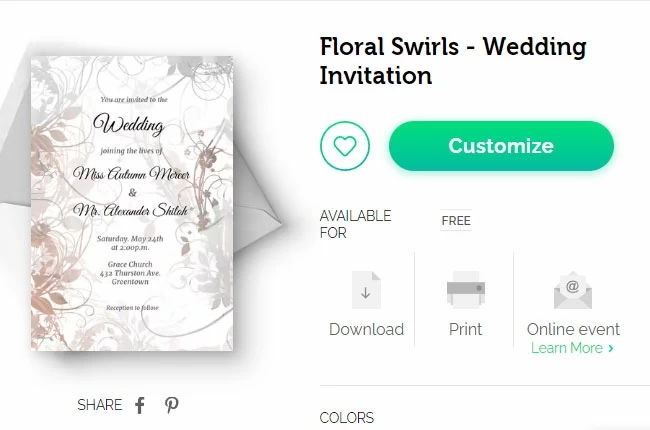 Convite de casamento grátis para baixar, editar e imprimir