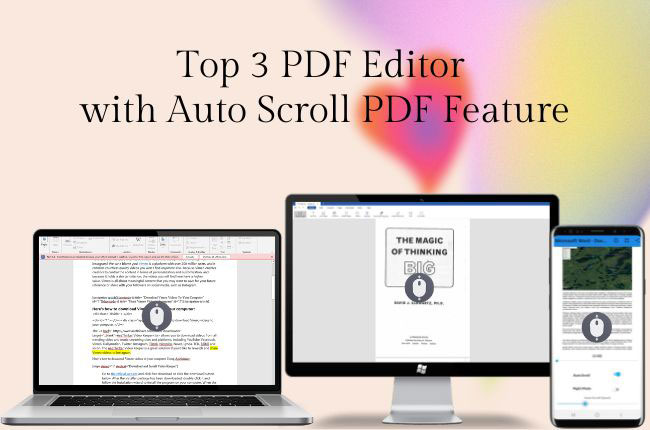 auto scroll pdf readers