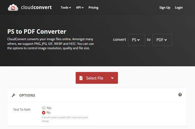 cloudconvert converter ps para pdf