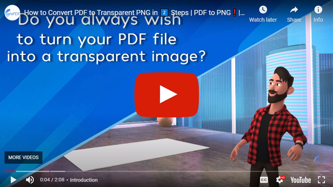 video guide to convert PDF to PNG
