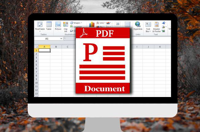 Add PDF to Excel