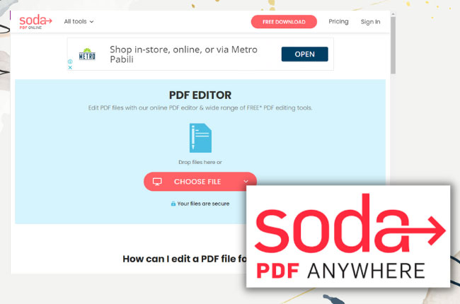 brighten PDF using SodaPDF