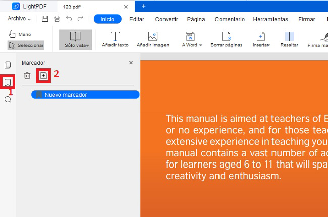 lightpdf añadir marcadores a pdf