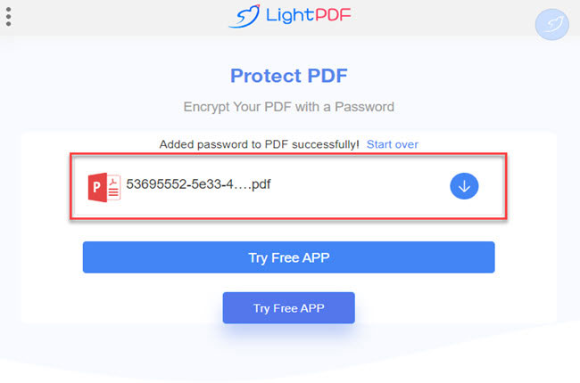 lightpdf save converted non-editable pdf