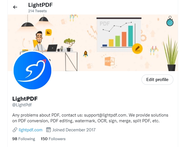 LightPDF Twitter