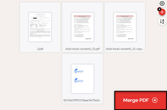 merge PDF documents
