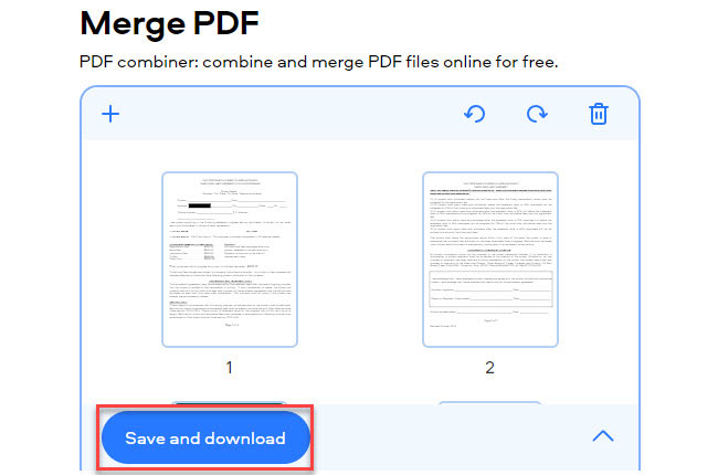 merge PDF online