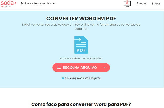 sodapdf converter arquivo docx para pdf