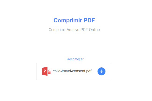 lightpdf compactar pdf para e-mail