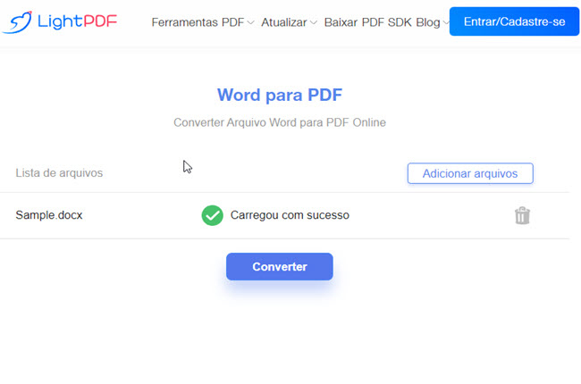 lightpdf converter google doc para pdf