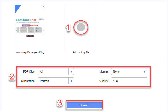 combine JPG to PDF