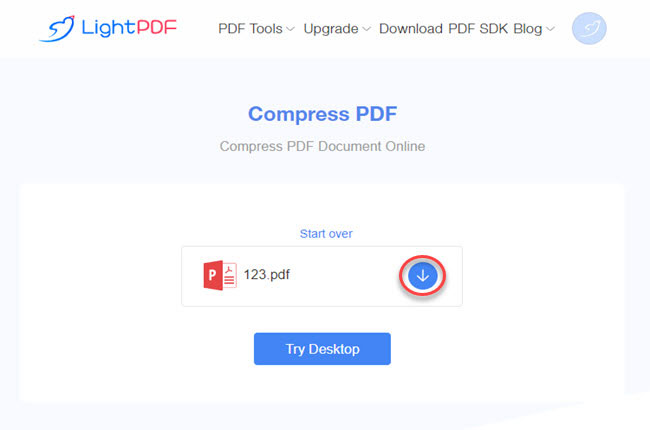 download compressed PDF file