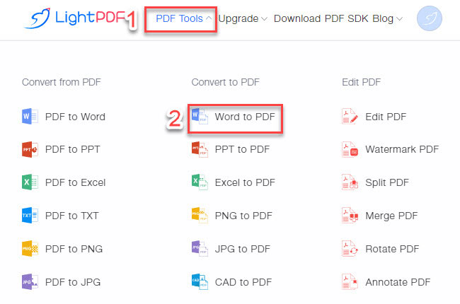 changing google doc to pdf