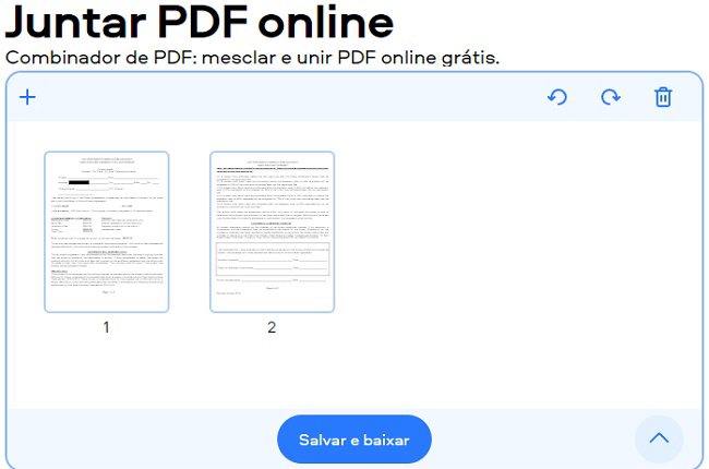 pdfchef mesclar pdf online