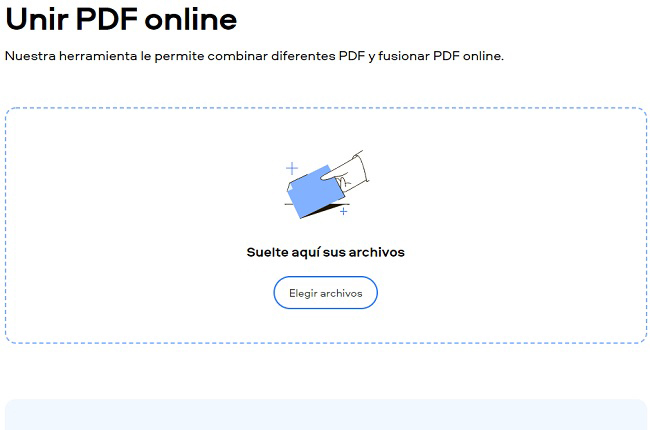 pdfchef upload fusionar pdf en línea