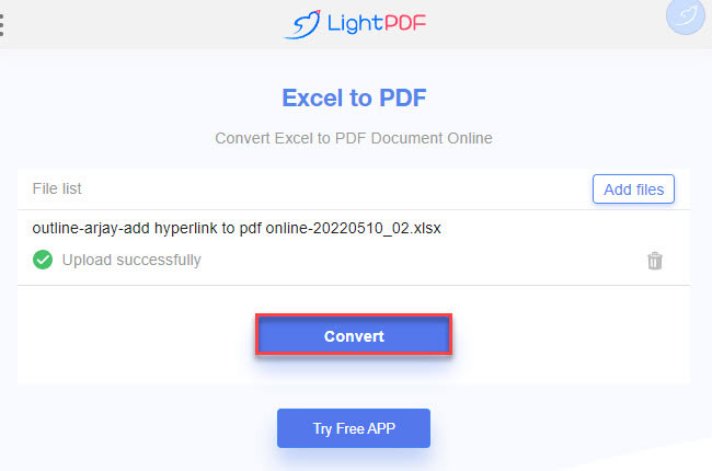 convert Excel to PDF