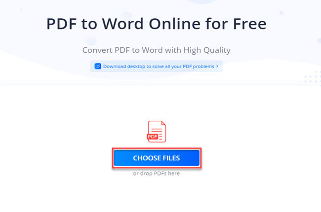 upload PDF files to convert