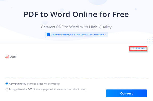 online bulk PDF to Word converter