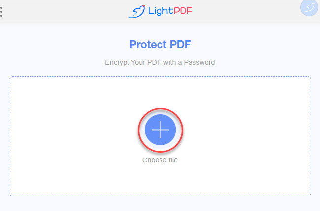 upload the converted PDF to add password
