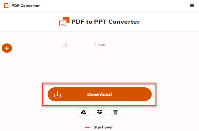 online PDF to PPT converter