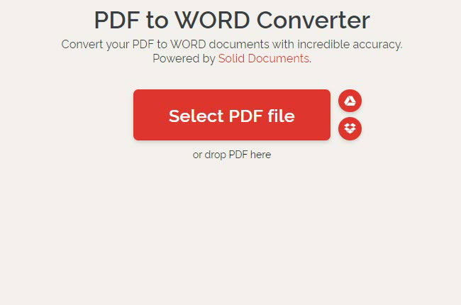 online PDF to Word converter iLovePDF