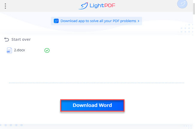 scanned PDF to Word converter LightPDF