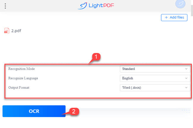 turn scanned PDF to Word using LightPDF OCR tool