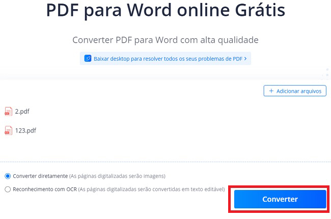 lightpdf online conversor de pdf para word em massa