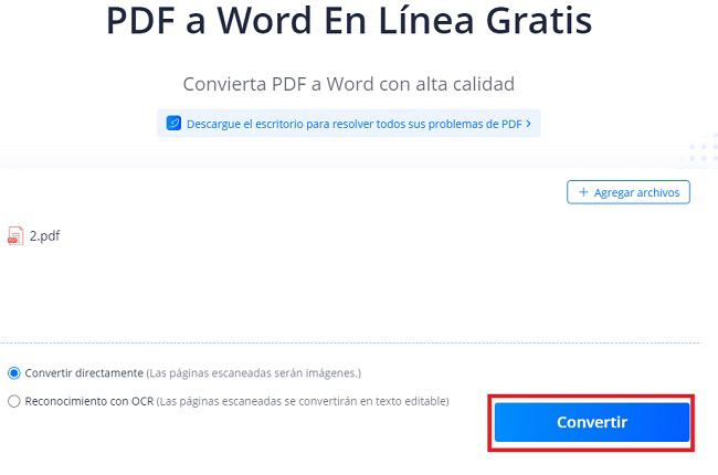 lightpdf online abrir pdf en word