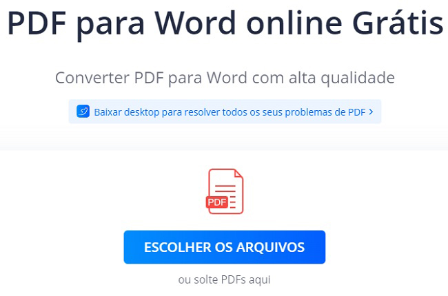 lightpdf online envio conversor de pdf para word em massa