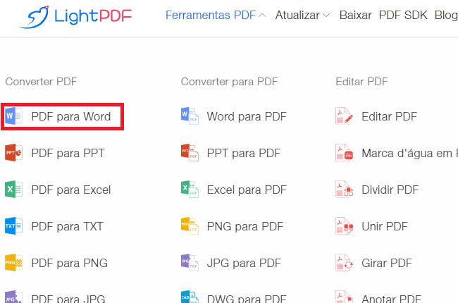 lightpdf ferramentas copiar tabela pdf para word adobe