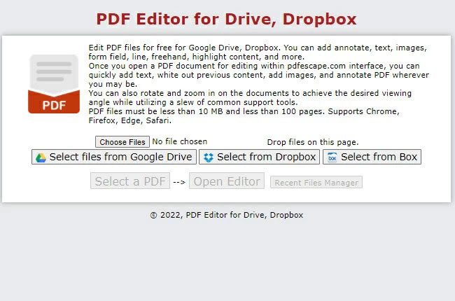 PDF Editor für Drive, Dropbox