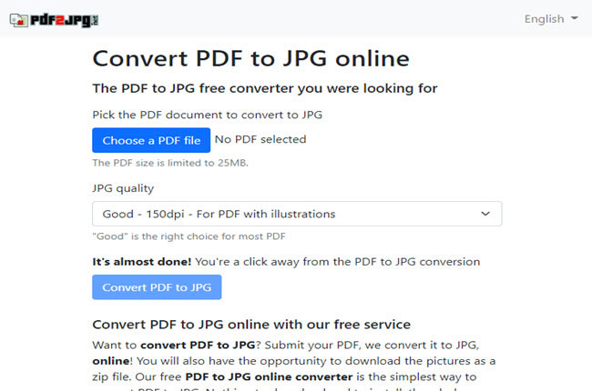 online PDF to JPG converter PDF2JPG