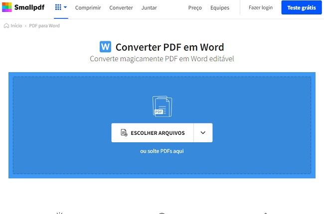 smallpdf conversor de pdf para word grátis